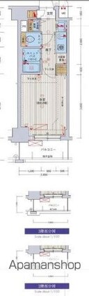 ライジングコート名古屋駅前東[1R/21.66m2]の間取図