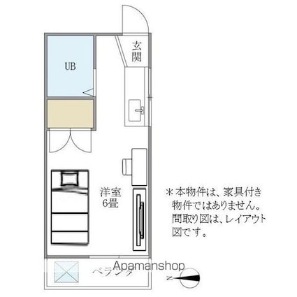 橘花荘[1K/17.01m2]の間取図