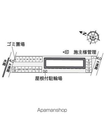 レオパレス垣生[1K/23.61m2]の配置図