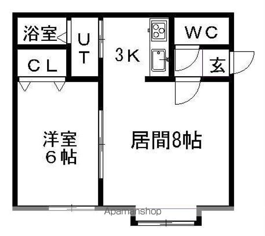 江別大麻レモンハイツIの間取り写真