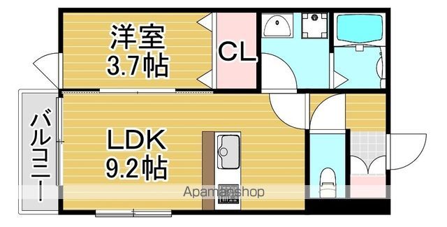 アシスト　久留米西町の間取り