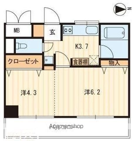 アヴニール若宮の間取り写真