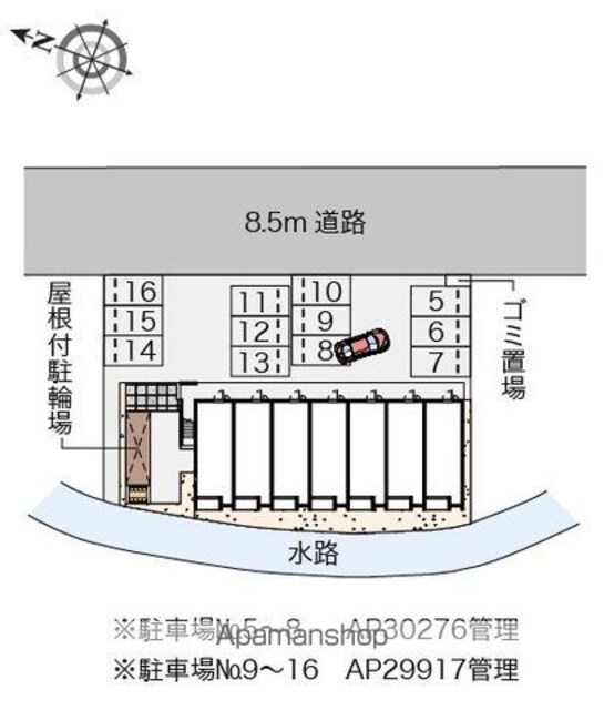 レオネクスト大田西館[1R/26.5m2]の配置図