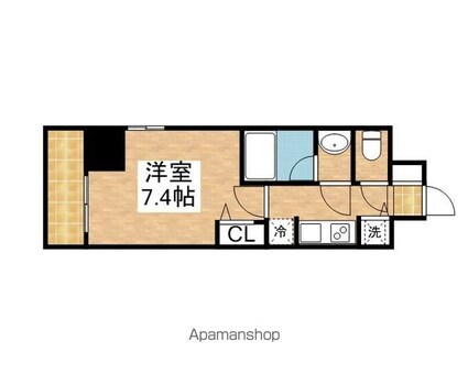 セイワパレス丸の内駅前プレミア[1K/25.12m2]の間取図