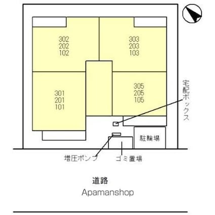 Ｋｉｒｓｃｈｅ[1DK/27.8m2]の配置図