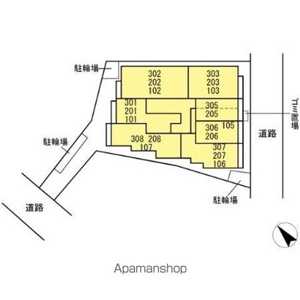 東京都練馬区石神井台７丁目[1LDK/35.93m2]の配置図