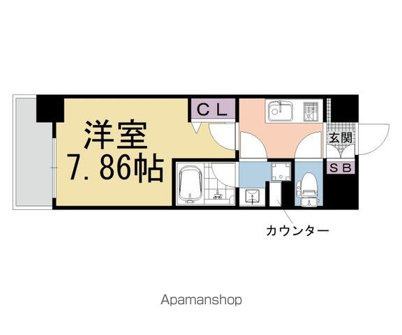 CAVANA九条烏丸の間取り写真