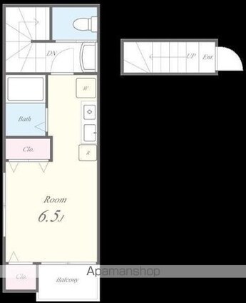 アイコート久我山[1R/21.07m2]の間取図