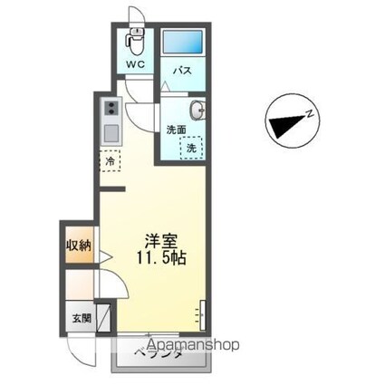サンステイトゆめみ野[1K/30.2m2]の間取図