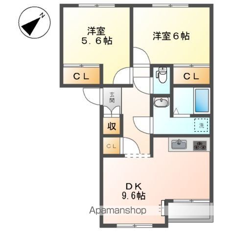 サンミラドールＡの間取り