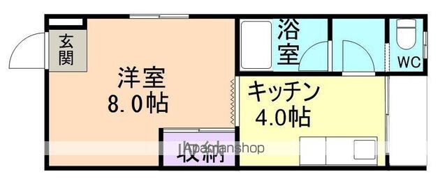 和歌山県和歌山市和歌浦東３丁目[1K/30.8m2]の間取図
