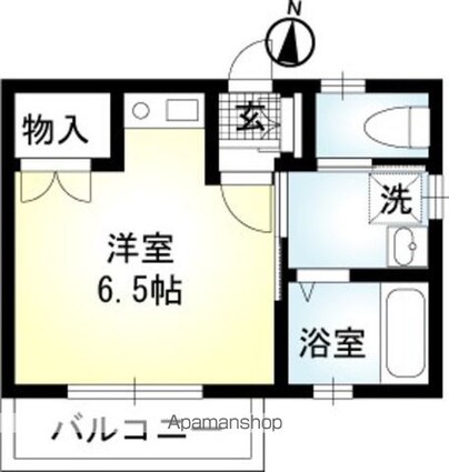 スウィートガーデン[1R/20.19m2]の間取図