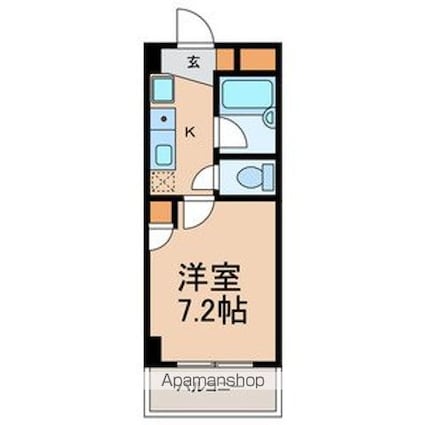 大塚ビル２[1K/21m2]の間取図