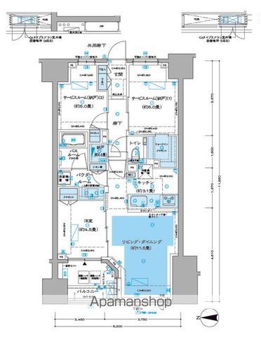 【ディームス方南町の間取り】