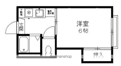 やりや[1K/17.62m2]の間取図