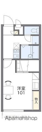 レオパレスＹＯＳＨＩＫＩ[1K/23.18m2]の間取図