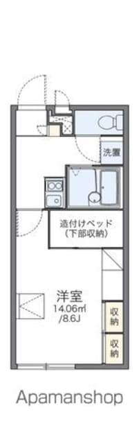 レオパレス向陽[1K/23.18m2]の間取図