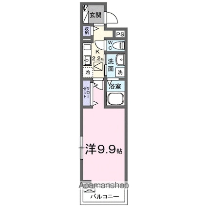 グレイス笠作[1K/32.22m2]の間取図