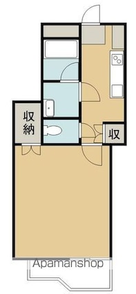 Ｋマンション[1K/34.38m2]の間取図
