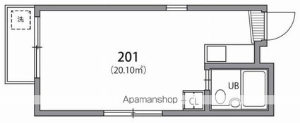 はるＣＯＲＰ[1R/21.1m2]の間取図