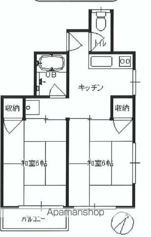 【世田谷区三宿のアパートの間取り】