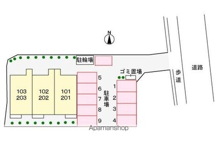 サニーコート松並[2DK/54.66m2]の配置図