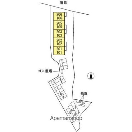 かわせみの里[1LDK/41.96m2]の配置図