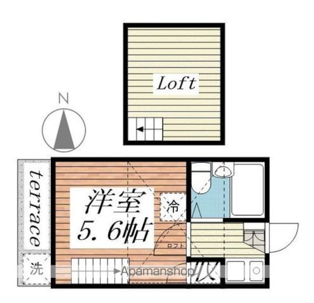 ブランカ下高井戸[1K/14.21m2]の間取図
