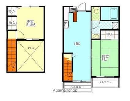 セゾンマキノ[2LDK/61.55m2]の間取図