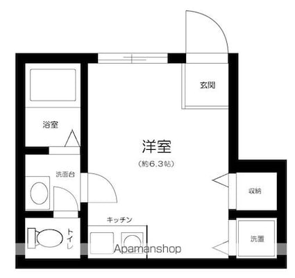 東京都練馬区関町東２丁目[1R/17.56m2]の間取図