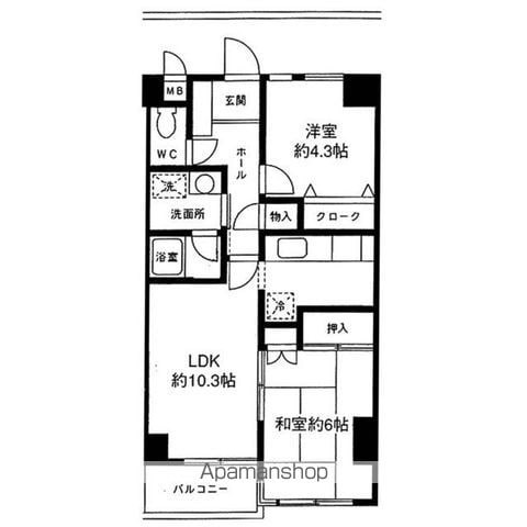 練馬区豊玉上のマンションの間取り