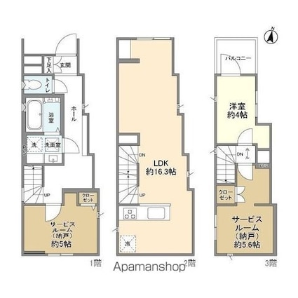 Ｋｏｌｅｔ阿佐ヶ谷１２[1SLDK/75.03m2]の間取図