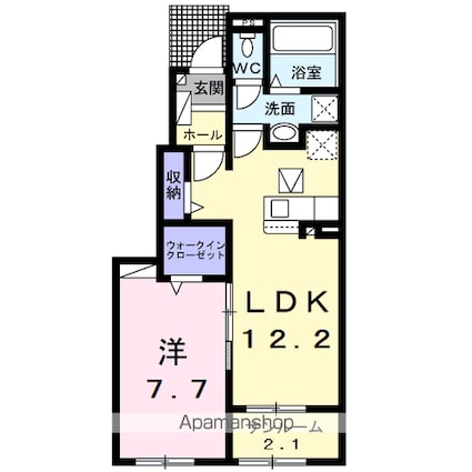メゾン　シュクレ[1LDK/50.14m2]の間取図