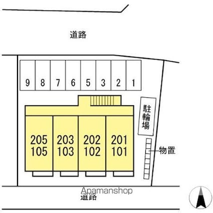 メゾン・セフィラ[1K/26.71m2]の配置図