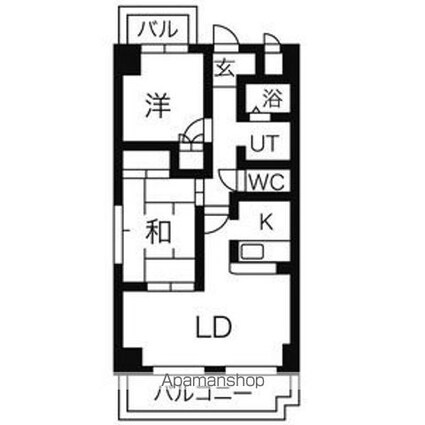 メゾン黒川[2LDK/56.04m2]の間取図