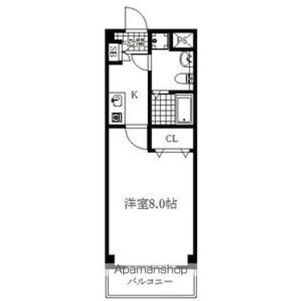 ＴーＳＱＵＡＲＥ[1K/24.94m2]の間取図