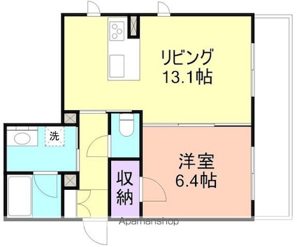 ＢＥＲＥＯ　Ｒｉａｎ[1LDK/45.7m2]の間取図