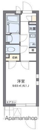 クレイノエスポワール中央[1K/21.11m2]の間取図