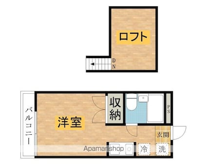ＳＯＬＴＥＲＡ・３５０[1R/17.55m2]の間取図