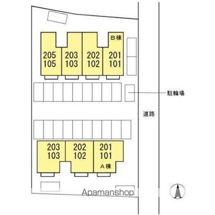 フリータウン香東[2LDK/56.41m2]の配置図