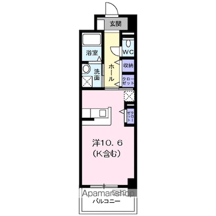 ヴィアーレ　光南[1R/31.46m2]の間取図
