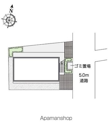 レオパレス大原Ｂ[1K/19.87m2]の配置図