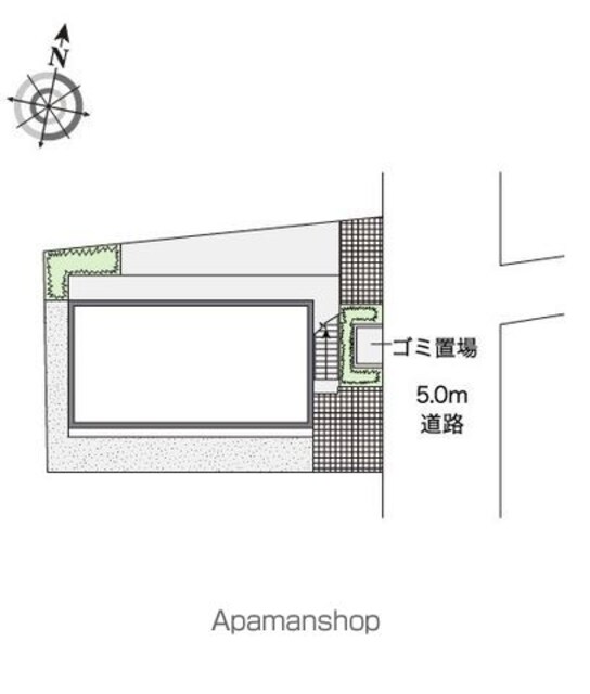 レオパレス大原Ｂ[1K/19.87m2]の配置図