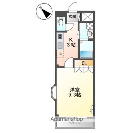 エスペランサ[1K/31.02m2]の間取図