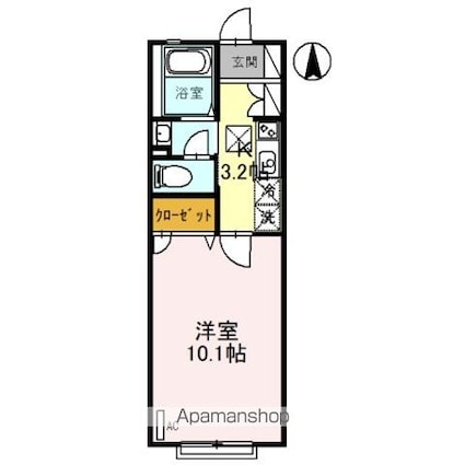 クラベール滝野川[1K/30m2]の間取図