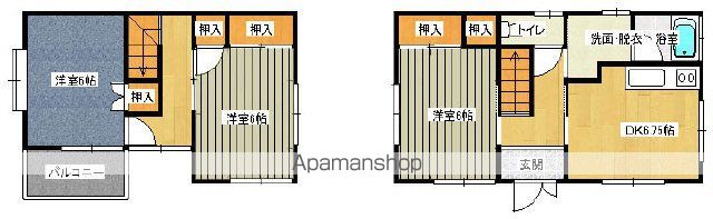 山陽本線 東福山駅 徒歩45分 2階建 築31年の間取り写真