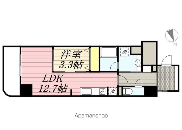 【福岡市博多区博多駅前のマンションの間取り】