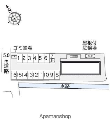 レオパレスＫＯＨＡＮ[1K/19.87m2]の配置図