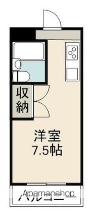 フローラル吉岡[1R/17.01m2]の間取図