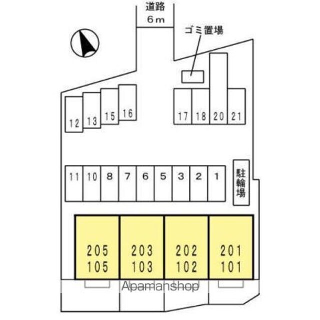 和歌山県和歌山市松江東２丁目[2LDK/67.11m2]の配置図